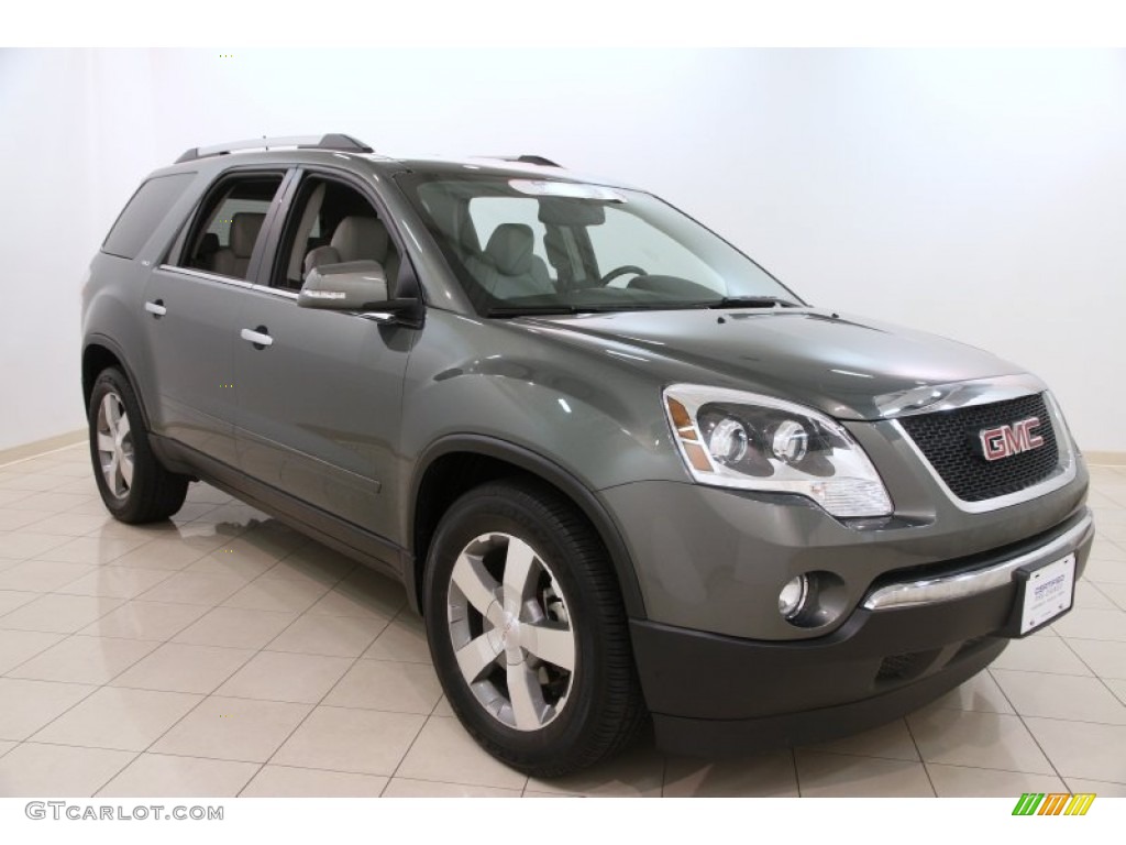 2011 Acadia SLT AWD - Gray Green Metallic / Light Titanium photo #1