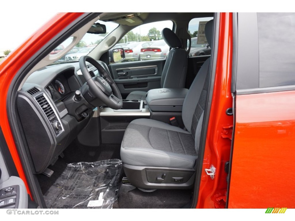 2014 1500 Big Horn Crew Cab - Flame Red / Black/Diesel Gray photo #7