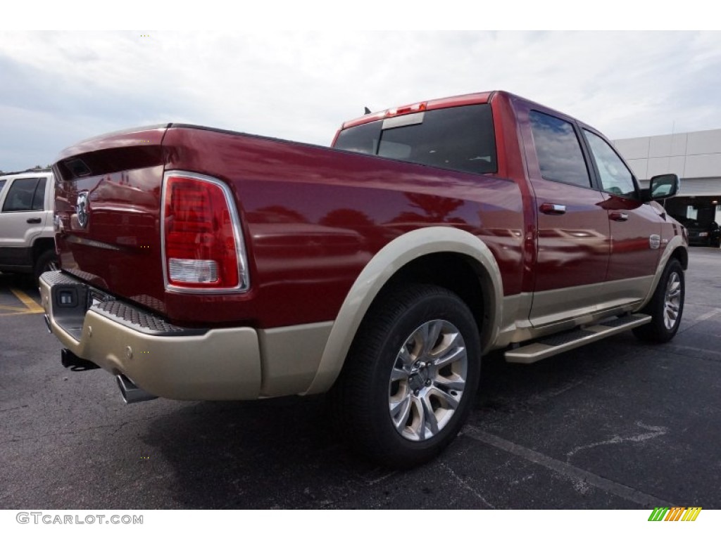 2014 1500 Laramie Longhorn Crew Cab - Deep Cherry Red Crystal Pearl / Longhorn Canyon Brown/Light Frost photo #3