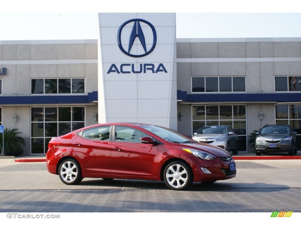 2012 Elantra Limited - Red Allure / Beige photo #1