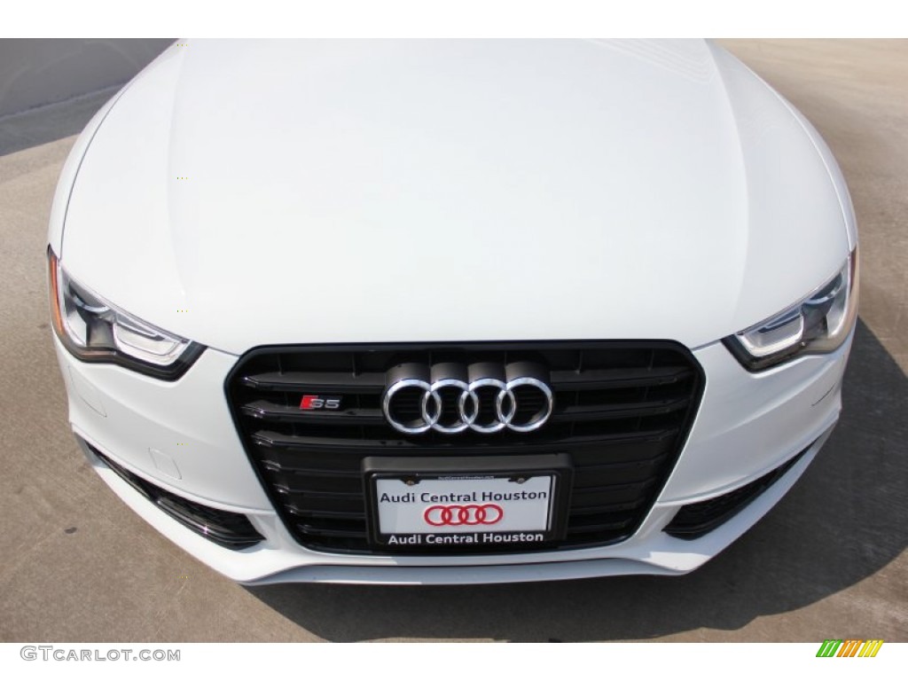 2014 S5 3.0T Premium Plus quattro Coupe - Ibis White / Black/Magma Red photo #2