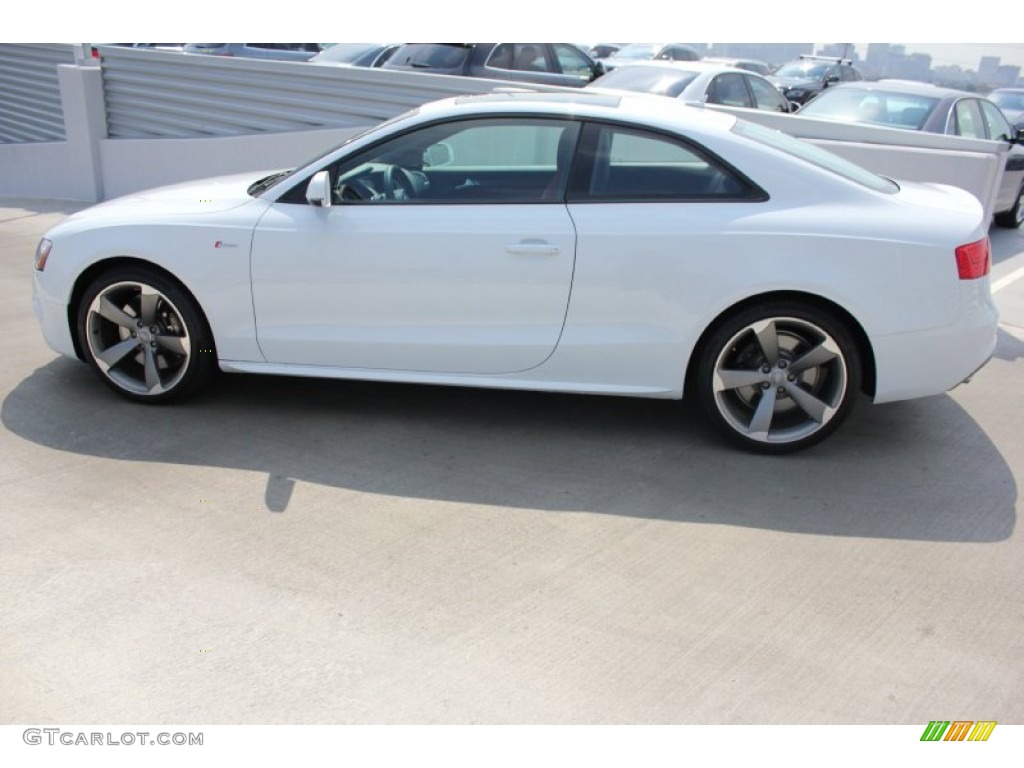 2014 S5 3.0T Premium Plus quattro Coupe - Ibis White / Black/Magma Red photo #5