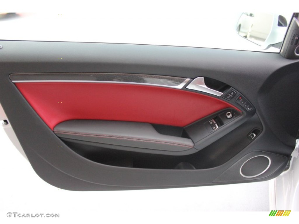 2014 S5 3.0T Premium Plus quattro Coupe - Ibis White / Black/Magma Red photo #10
