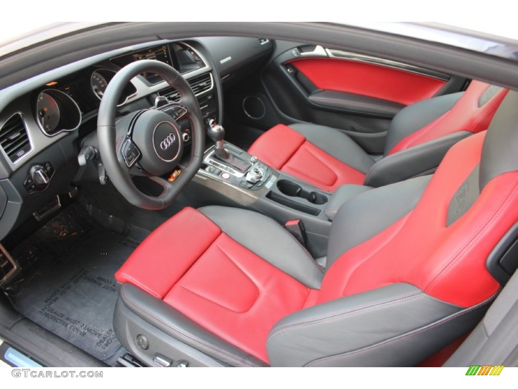 2014 S5 3.0T Premium Plus quattro Coupe - Ibis White / Black/Magma Red photo #13