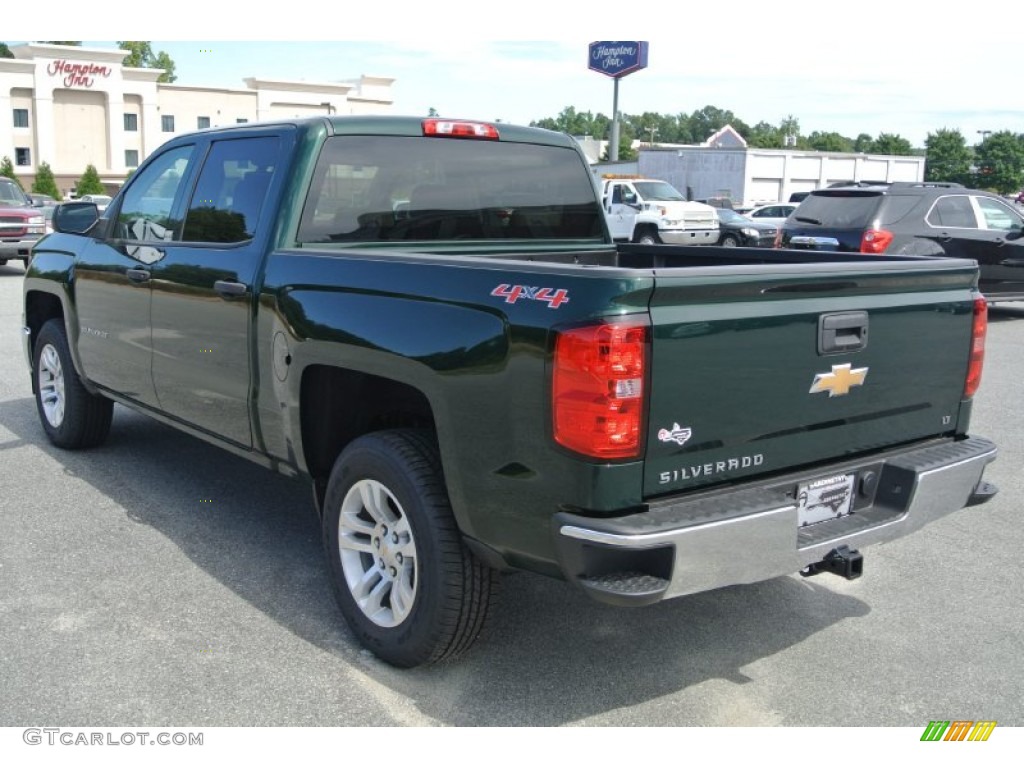 2014 Silverado 1500 LT Z71 Crew Cab 4x4 - Rainforest Green Metallic / Cocoa/Dune photo #4