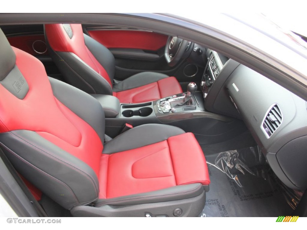 2014 S5 3.0T Premium Plus quattro Coupe - Ibis White / Black/Magma Red photo #34