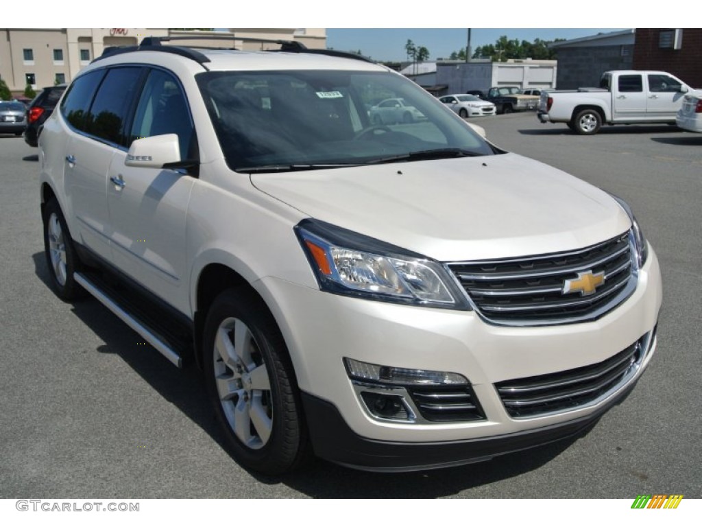 2015 Traverse LTZ - White Diamond Tricoat / Ebony photo #1