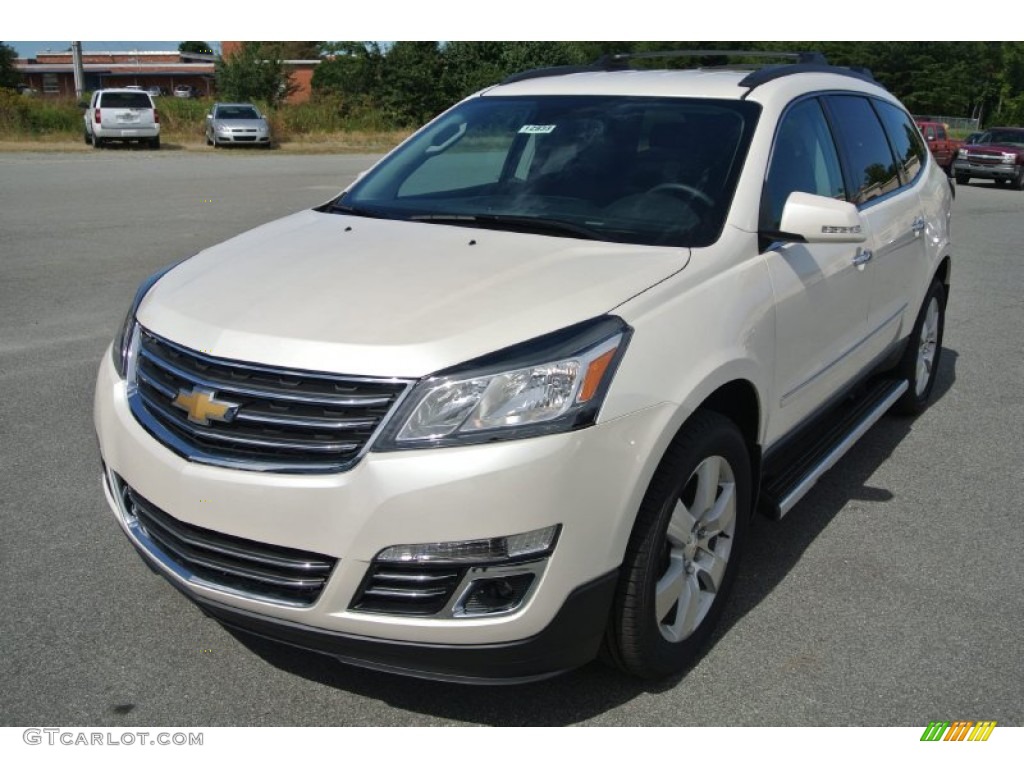 2015 Traverse LTZ - White Diamond Tricoat / Ebony photo #2