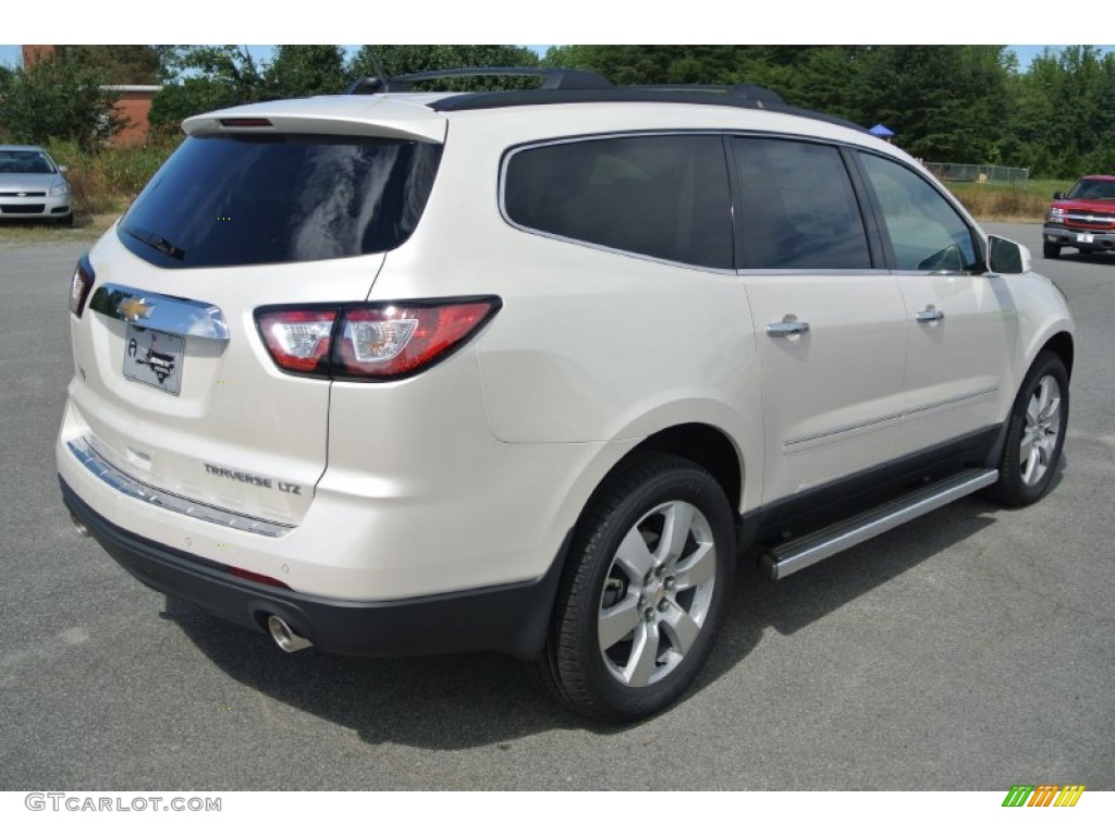 2015 Traverse LTZ - White Diamond Tricoat / Ebony photo #5