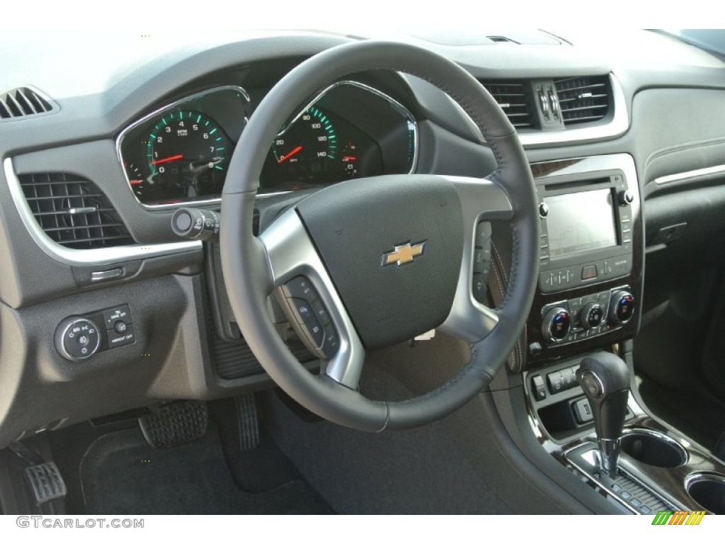 2015 Traverse LTZ - White Diamond Tricoat / Ebony photo #24