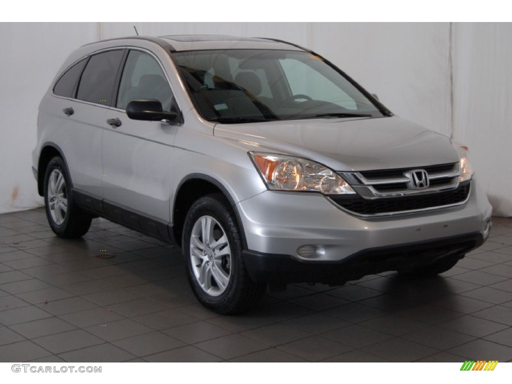 2010 CR-V EX AWD - Alabaster Silver Metallic / Gray photo #2