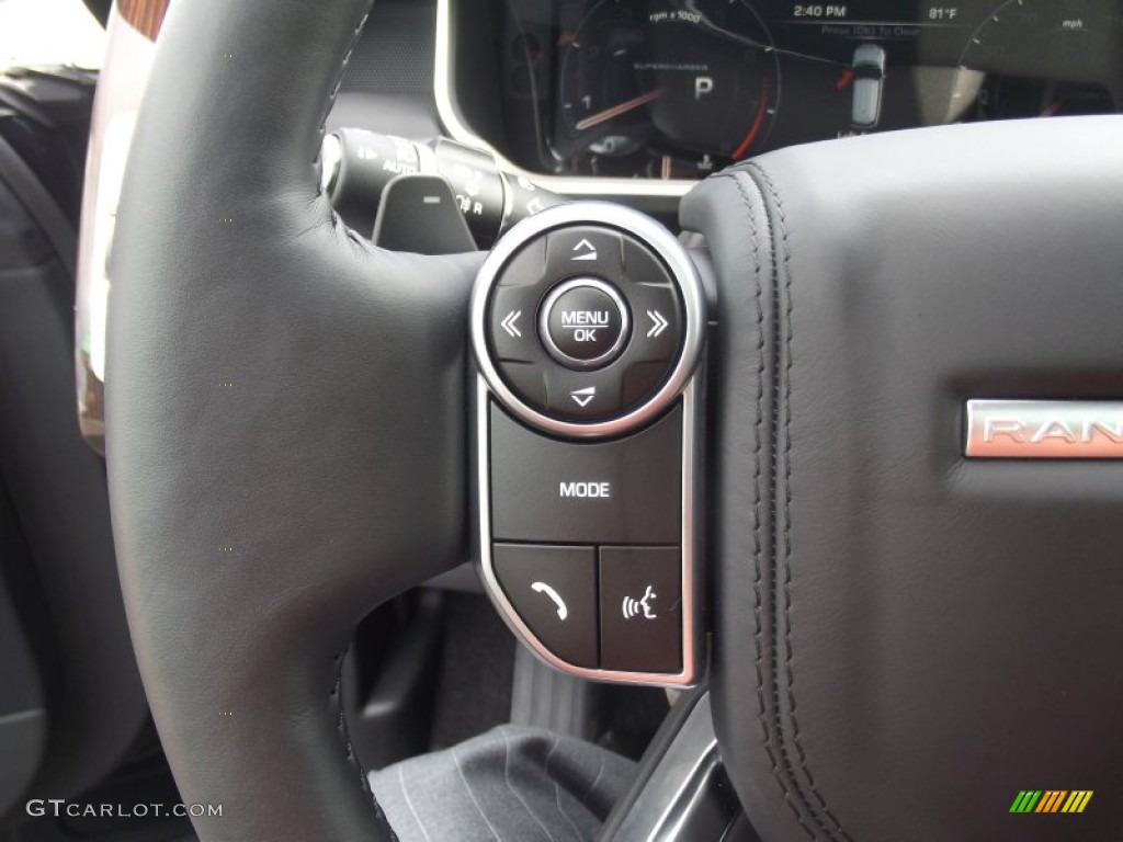 2014 Range Rover Supercharged L - Barolo Black Metallic / Ebony/Ebony photo #35
