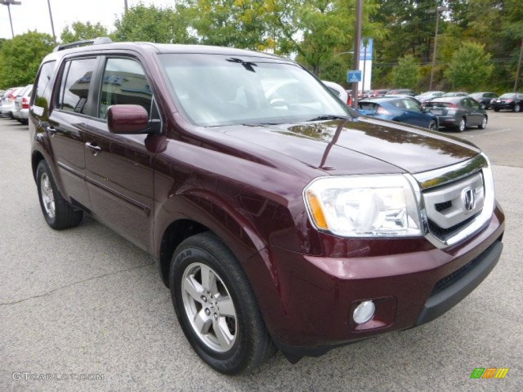 Dark Cherry Pearl 2009 Honda Pilot EX-L 4WD Exterior Photo #97516926