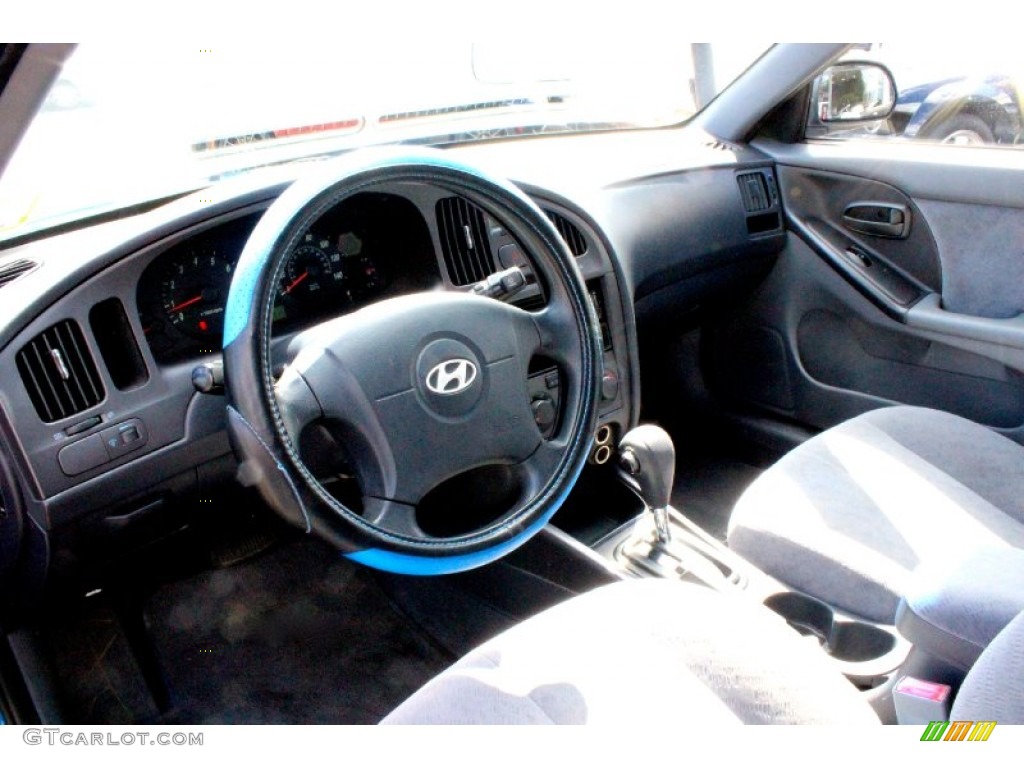 2005 Elantra GLS Sedan - Tidal Wave Blue / Gray photo #14