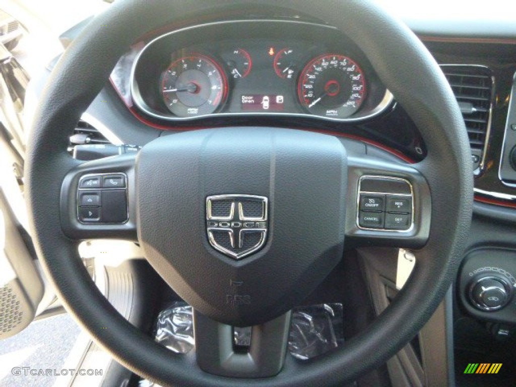 2015 Dodge Dart SE Black Steering Wheel Photo #97523090