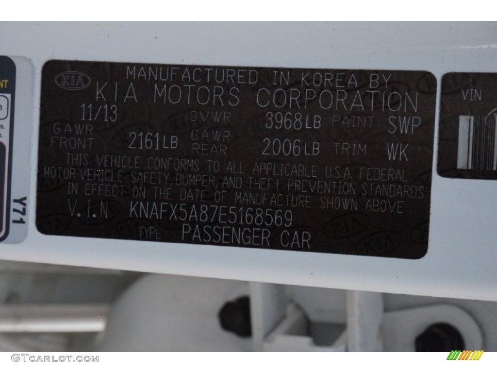 2014 Forte Color Code SWP for Snow White Pearl Photo #97524545