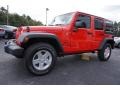 2015 Firecracker Red Jeep Wrangler Unlimited Sport S 4x4  photo #3