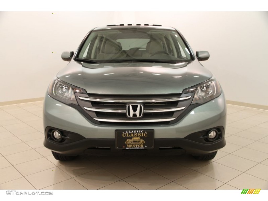 2012 CR-V EX 4WD - Opal Sage Metallic / Gray photo #2