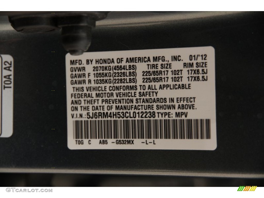 2012 CR-V EX 4WD - Opal Sage Metallic / Gray photo #21