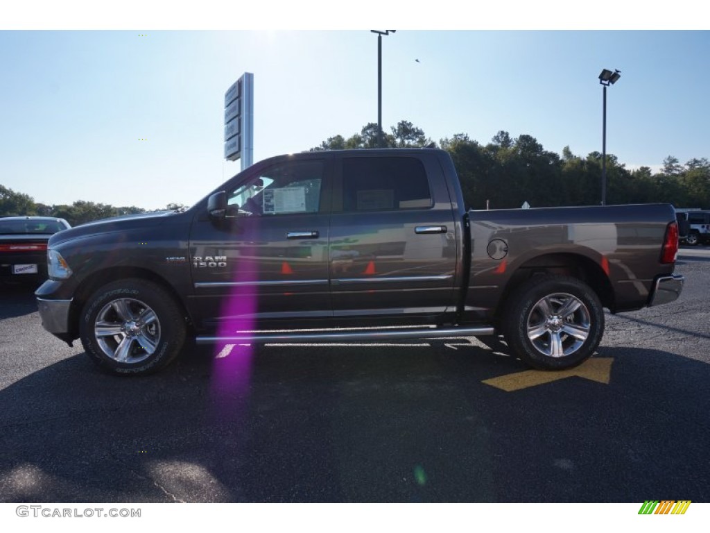 2014 1500 Big Horn Crew Cab 4x4 - Granite Crystal Metallic / Black/Diesel Gray photo #4