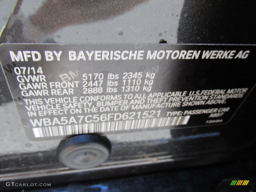 2015 5 Series 528i xDrive Sedan - Dark Graphite Metallic / Black photo #19