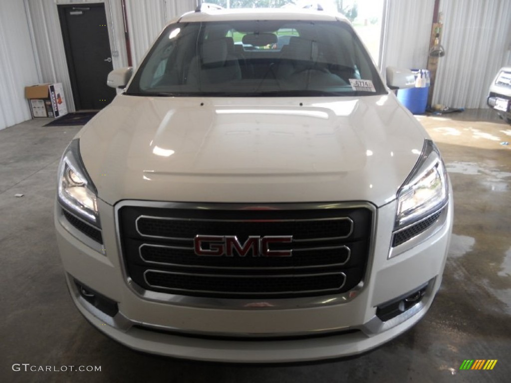 2015 Acadia SLT AWD - White Diamond Tricoat / Light Titanium photo #2