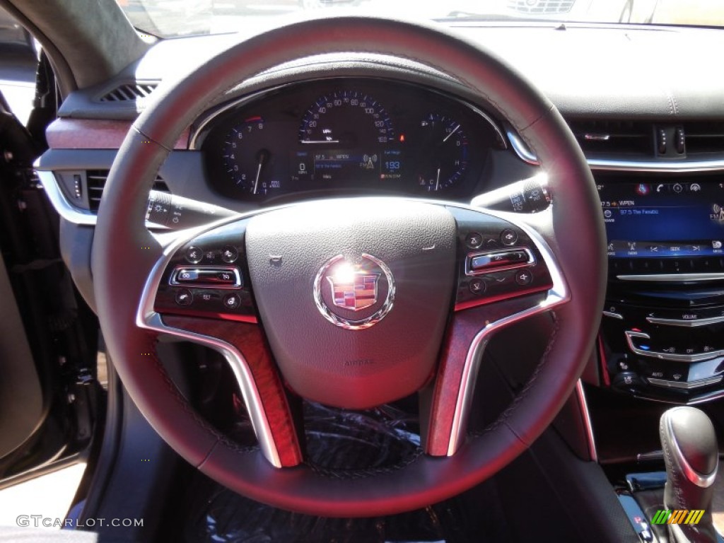 2015 Cadillac XTS Luxury Sedan Kona Brown/Jet Black Steering Wheel Photo #97534619
