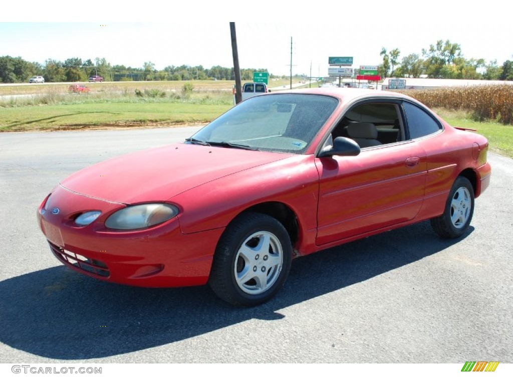 Bright Red 1999 Ford Escort ZX2 Coupe Exterior Photo #97535186