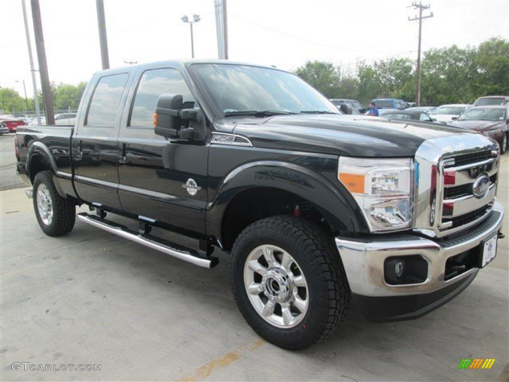 2015 F250 Super Duty Lariat Crew Cab 4x4 - Tuxedo Black / Black photo #10