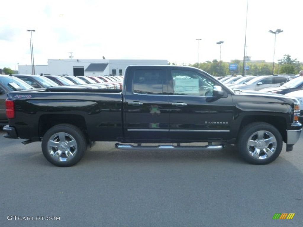 2015 Silverado 1500 LTZ Double Cab 4x4 - Black / Cocoa/Dune photo #6