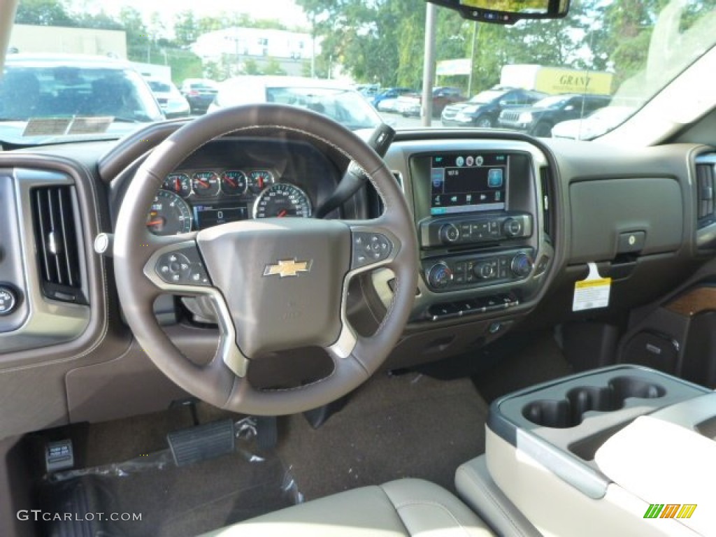 2015 Silverado 1500 LTZ Double Cab 4x4 - Black / Cocoa/Dune photo #12