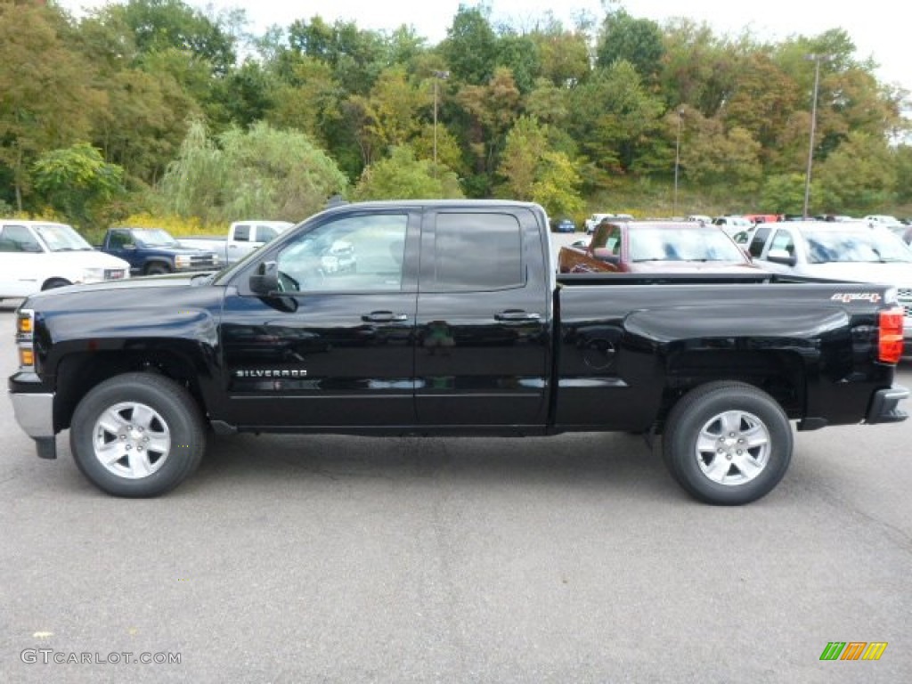 2015 Silverado 1500 LT Double Cab 4x4 - Black / Jet Black photo #2