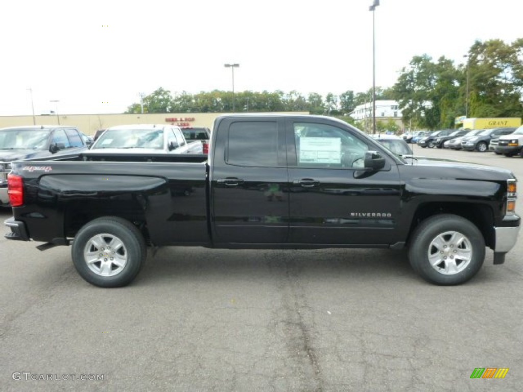 Black 2015 Chevrolet Silverado 1500 LT Double Cab 4x4 Exterior Photo #97537940