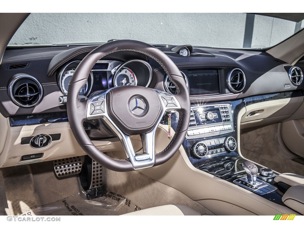 2015 Mercedes-Benz SL 400 Roadster Ginger Beige/Espresso Brown Dashboard Photo #97539857