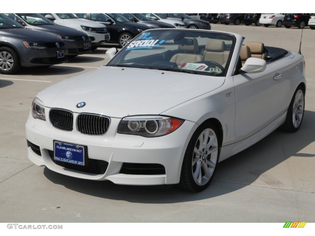 2012 1 Series 135i Convertible - Alpine White / Savanna Beige photo #3
