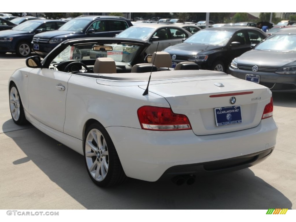 2012 1 Series 135i Convertible - Alpine White / Savanna Beige photo #7