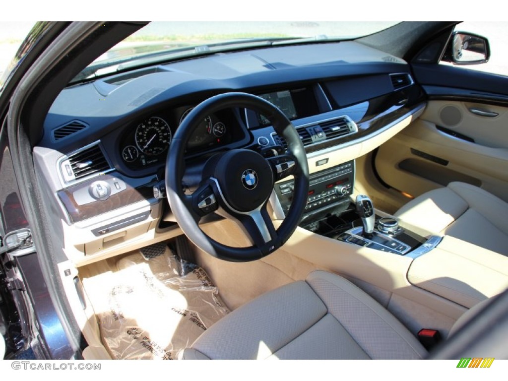 Venetian Beige Interior 2014 BMW 5 Series 535i xDrive Gran Turismo Photo #97541234