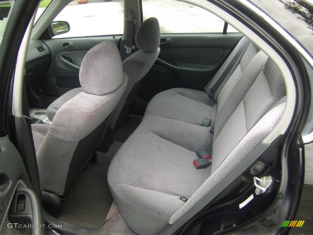 1999 Civic LX Sedan - Flamenco Black Pearl / Gray photo #8