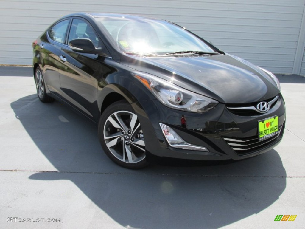 2015 Elantra Limited Sedan - Black Diamond / Black photo #1