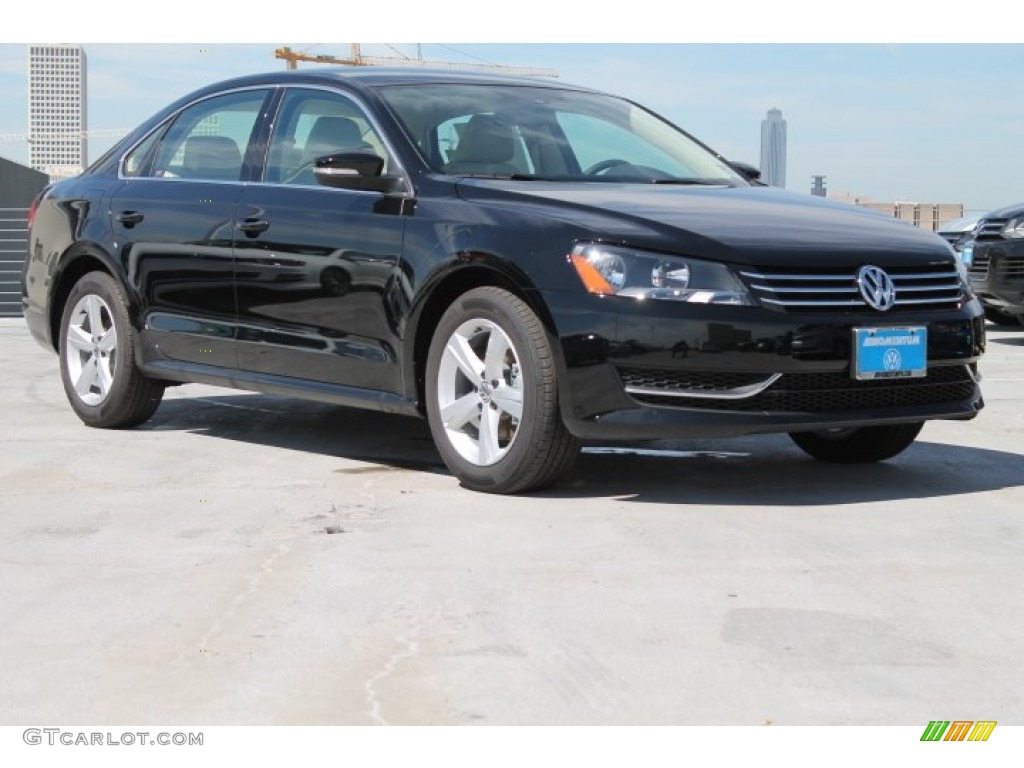 2015 Passat SE Sedan - Black / Cornsilk Beige photo #1