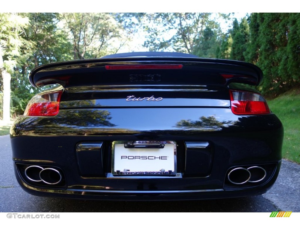 2008 911 Turbo Cabriolet - Black / Black photo #5