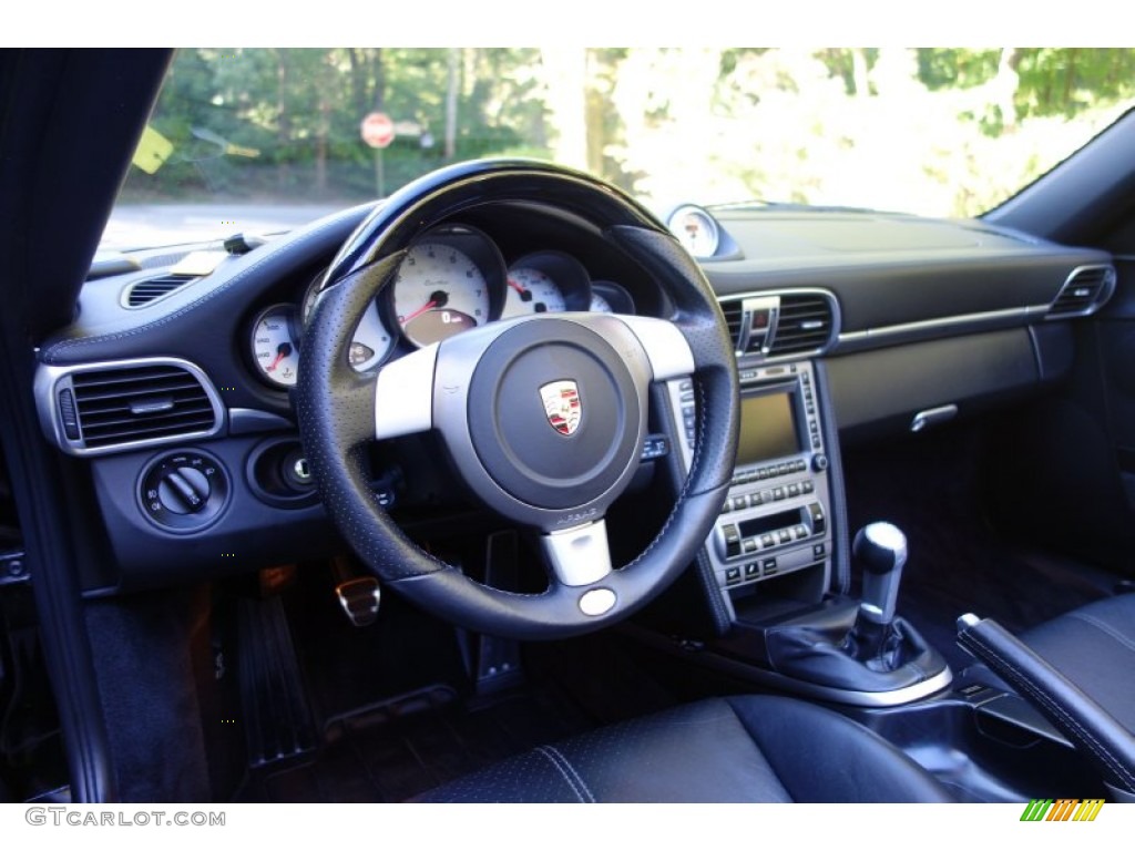 2008 Porsche 911 Turbo Cabriolet Black Dashboard Photo #97554794