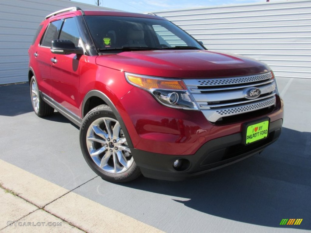 2015 Explorer XLT - Ruby Red / Medium Light Stone photo #2