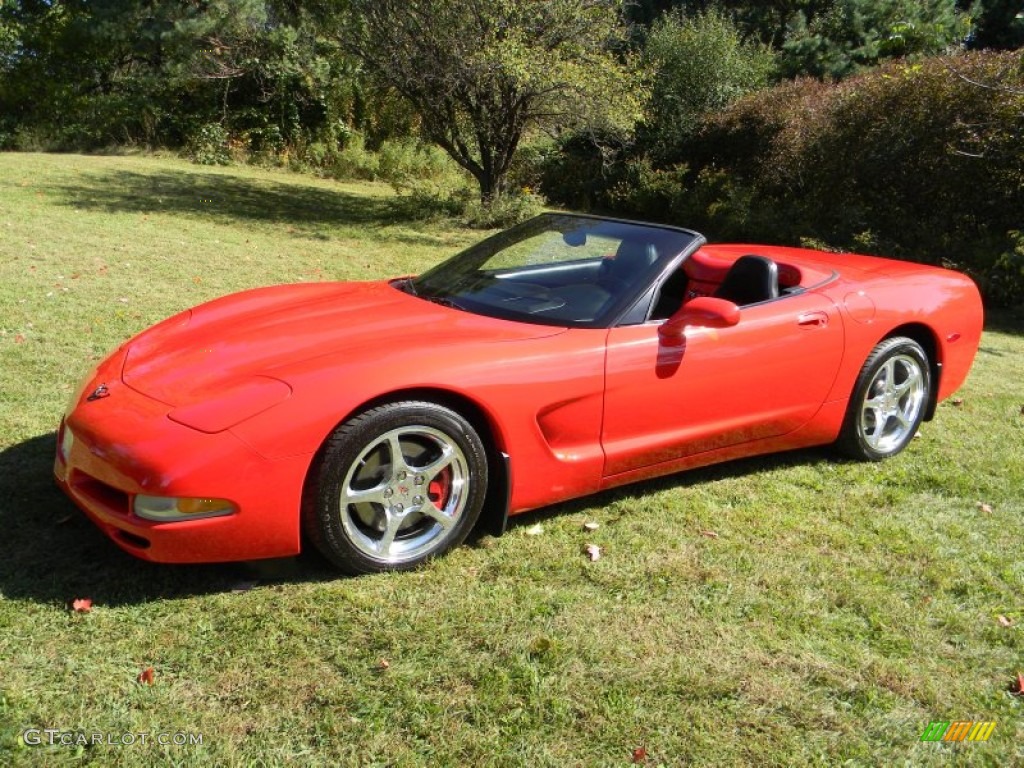 2002 Corvette Convertible - Torch Red / Black photo #2