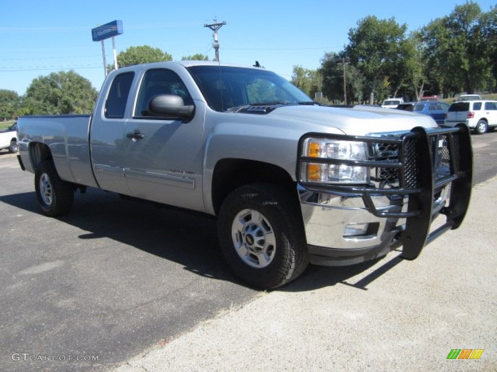2011 Silverado 2500HD LT Extended Cab 4x4 - Sheer Silver Metallic / Light Titanium/Ebony photo #2