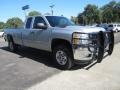 2011 Sheer Silver Metallic Chevrolet Silverado 2500HD LT Extended Cab 4x4  photo #2