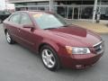 2007 Dark Cherry Red Hyundai Sonata SE V6  photo #1