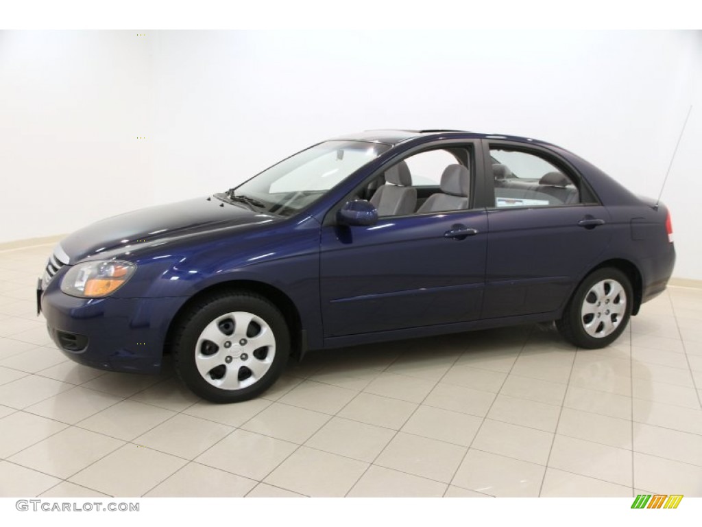 Deep Ocean Blue Metallic 2009 Kia Spectra EX Sedan Exterior Photo #97568236