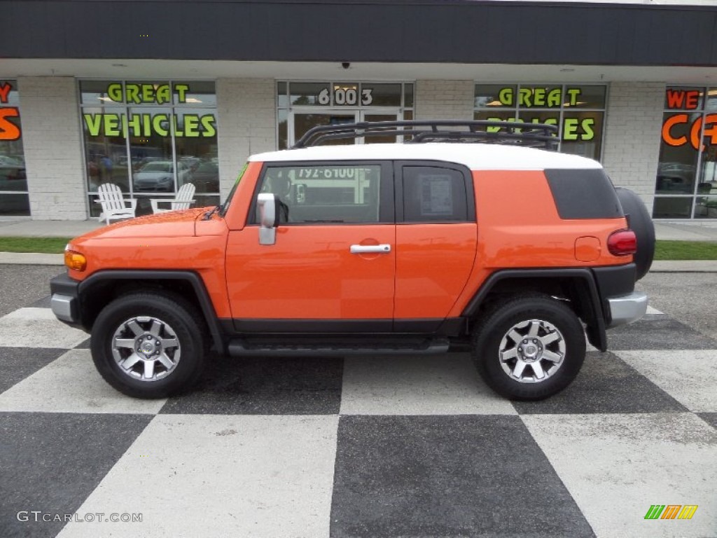 2014 FJ Cruiser 4WD - Magma Orange / Dark Charcoal photo #1