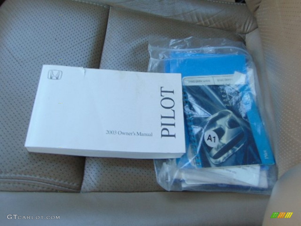 2003 Pilot EX-L 4WD - Evergreen Pearl / Saddle photo #17